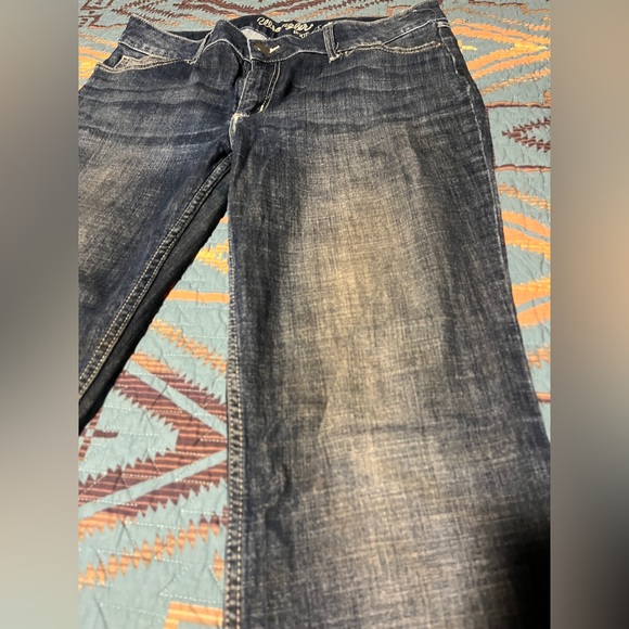 Wrangler Faded Indigo Boot Cut Jeans - Picture 3 of 8